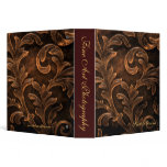 Bronze Scroll Leaf Artist Portfolio Album Binder