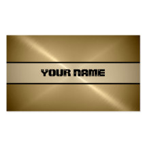 Bronze Shiny Stainless Steel Metal 3 Business Card Templates