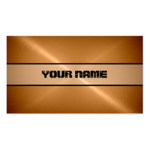 Bronze Shiny Stainless Steel Metal 4 Business Card