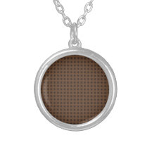 bronze square abstract design personalized necklace