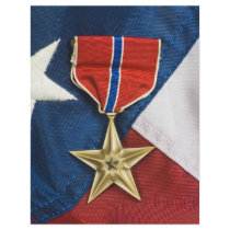 Bronze Star on American flag