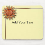 Bronze Sun on Cream Background Mousepad