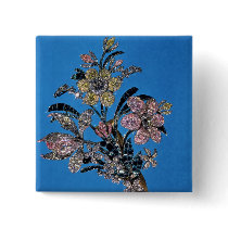 Brooch in form of large bouquet with brilliant