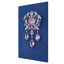 Brooch in shape of a flower, c.1780 canvas prints