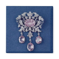 Brooch in shape of a flower, c.1780 magnets