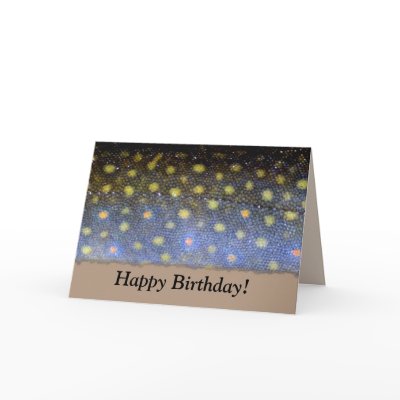 Brook Trout Birthday Card by brooktroutdesign