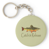 Brook Trout, Catch & Release Key Chain