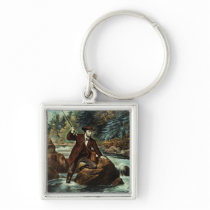 Brook Trout Fishing - An Anxious Moment, 1862 Keychains