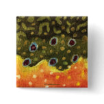 Brook Trout Fly Fishing Pinback Button