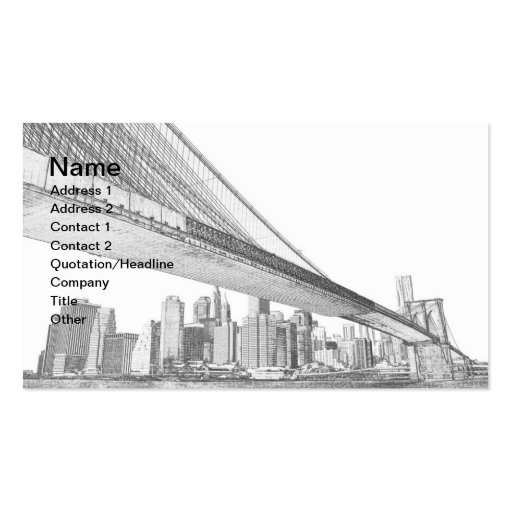Brooklyn Bridge and Manhattan Skyline Business Cards