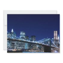 Brooklyn Bridge and Manhattan Skyline Personalized Invitations