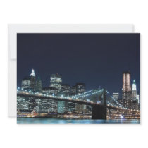 Brooklyn Bridge and Manhattan Skyline Personalized Invites