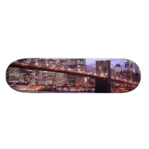 Brooklyn Bridge and Manhattan Skyline, NYC Skate Boards