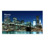 Brooklyn Bridge At Night, New York City Business Card Templates