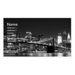 Brooklyn Bridge At Night, New York City Business Card Templates