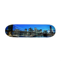 Brooklyn Bridge At Night, New York City Skateboards