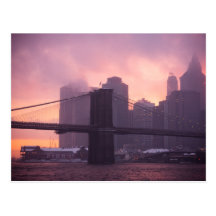 Brooklyn Bridge During Snowstorm Postcard