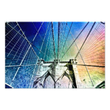 Brooklyn Bridge - Frozen in Ice - NYC Photographic Print