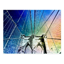 Brooklyn Bridge - Frozen in Ice - NYC Postcards