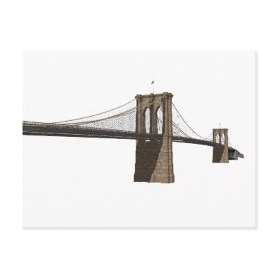 Brooklyn Bridge: New York City: 3D Model: Post Cards by spiritswitchboard