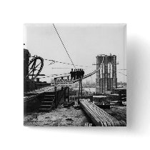 Brooklyn Bridge New York Vintage 1878 Photo Buttons