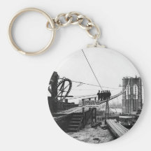 Brooklyn Bridge New York Vintage 1878 Photo Key Chains