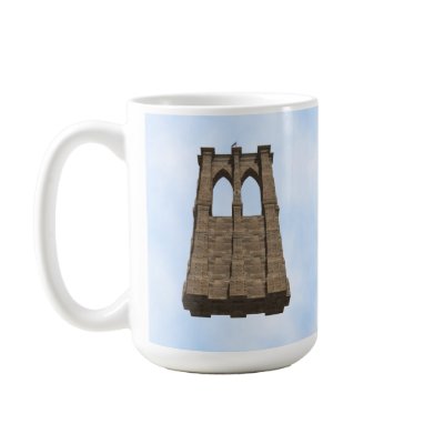 Brooklyn Bridge Pillar: 3D Model: Coffee Mug by spiritswitchboard