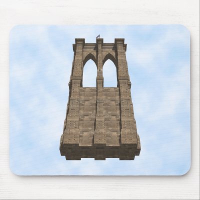 Brooklyn Bridge Pillar: 3D Model: Mousepad by spiritswitchboard