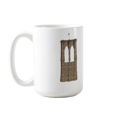 Brooklyn Bridge Pillar: 3D Model: Coffee Mug by spiritswitchboard