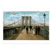 Brooklyn Bridge Promenade, New York City Postcard
