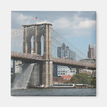 Brooklyn Bridge Waterfall Fridge Magnet