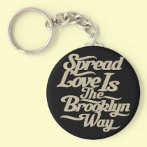 Brooklyn Love Tan keychains