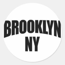 Brooklyn NY New York Round Stickers