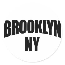 Brooklyn NY New York Round Stickers