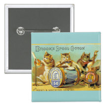Brooks Spool Cotton Pinback Button
