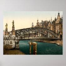Brooksbrucke Bridge, Hamburg, Germany Posters
