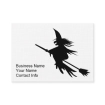 Broomstick Witch Silhouette Business Card