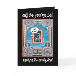 BROTHER 50th Birthday Skeleton Riding Horse FUNNY Greeting Cards