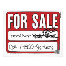 Brother For Sale Custom Invitations