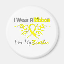 Brother - I Wear A Yellow Ribbon Military Support Refrigerator Magnets
