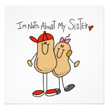 Brother-Nuts About My Sister Personalized Invite