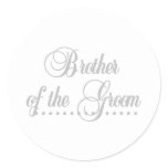 Brother of Groom Grey Elegance stickers