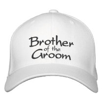 Brother of the Groom Embroidered Wedding Cap