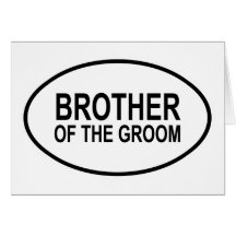 Brother of the Groom Wedding Oval Greeting Card