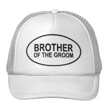 Brother of the Groom Wedding Oval Mesh Hats