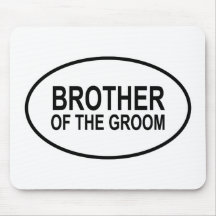 Brother of the Groom Wedding Oval Mouse Pad