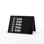 BROTHER Usher Invitation Diamond Checks Greeting Card