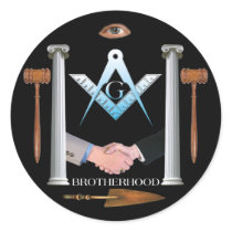 Brotherhood Round Sticker