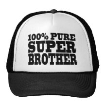 Brothers Birthday Parties 100% Pure Super Brother Mesh Hats