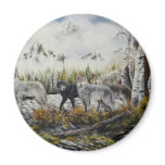 Brothers~Oil Painting by David Paul Magnets